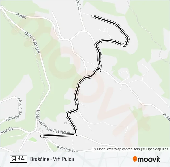 4A. autobus karta linije