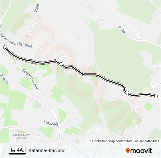 4A. autobus karta linije