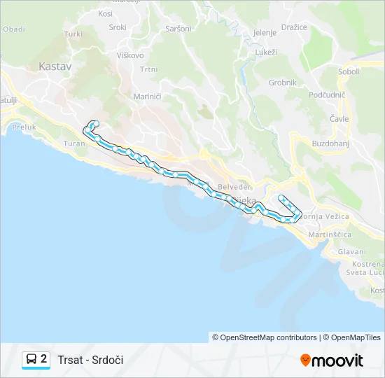 2 Bus Line Map