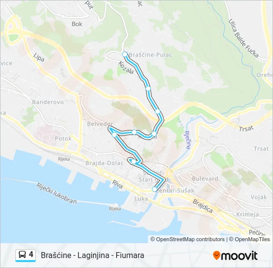 4 Bus Line Map