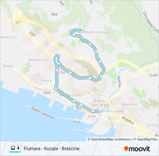 4 Bus Line Map