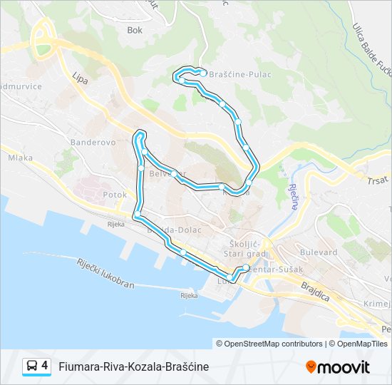 4 Bus Line Map
