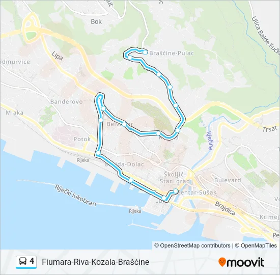 4 autobus karta linije