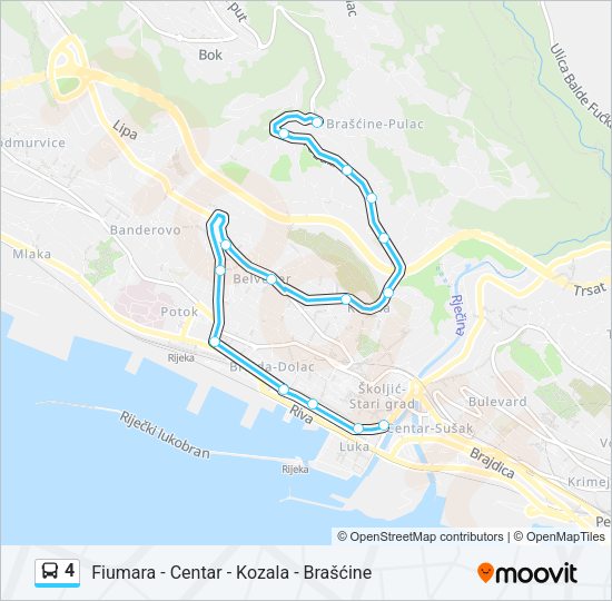 4 Bus Line Map