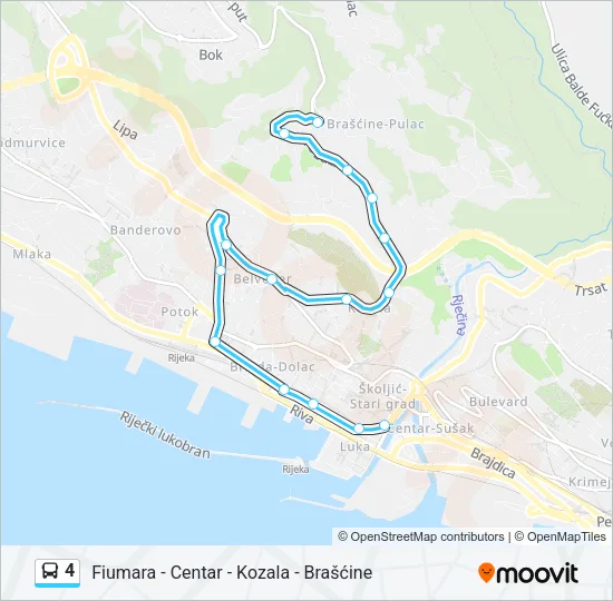 4 Bus Line Map