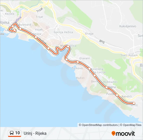 10 Bus Line Map