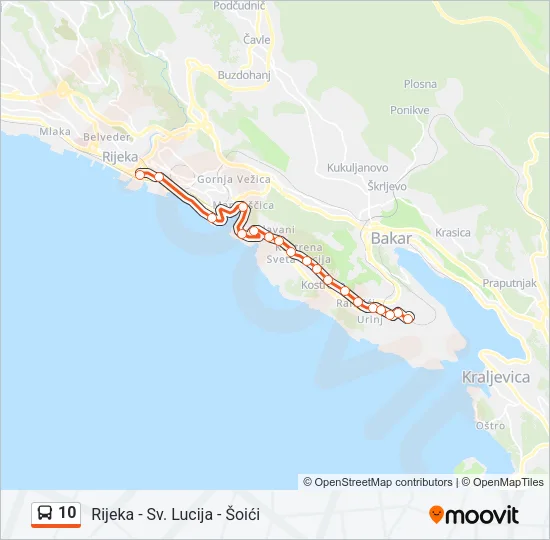 10 Bus Line Map
