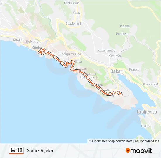 10 Bus Line Map