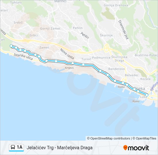 1A Bus Line Map