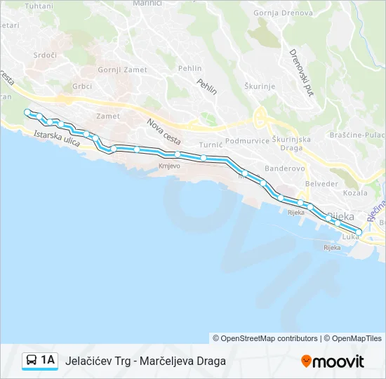 1A Bus Line Map