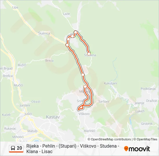 20 Bus Line Map