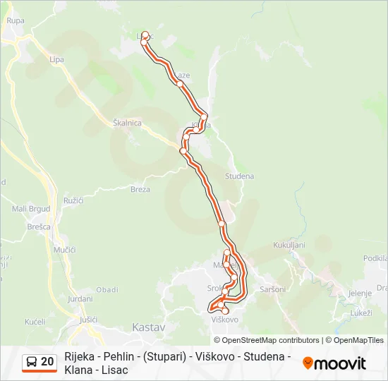 20 Bus Line Map