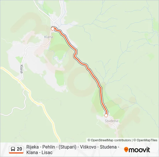 20 Bus Line Map