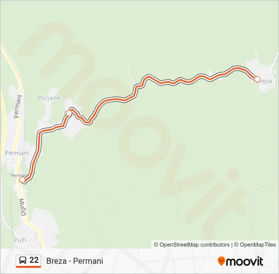 22 Bus Line Map