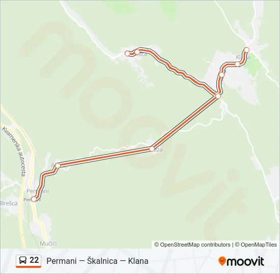 22 Bus Line Map