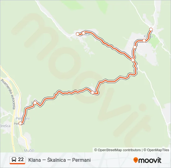 22 Bus Line Map