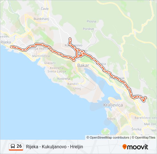 26 Bus Line Map