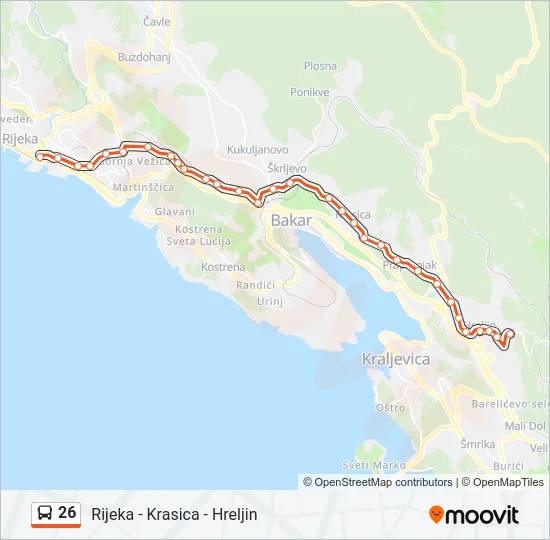 26 Bus Line Map