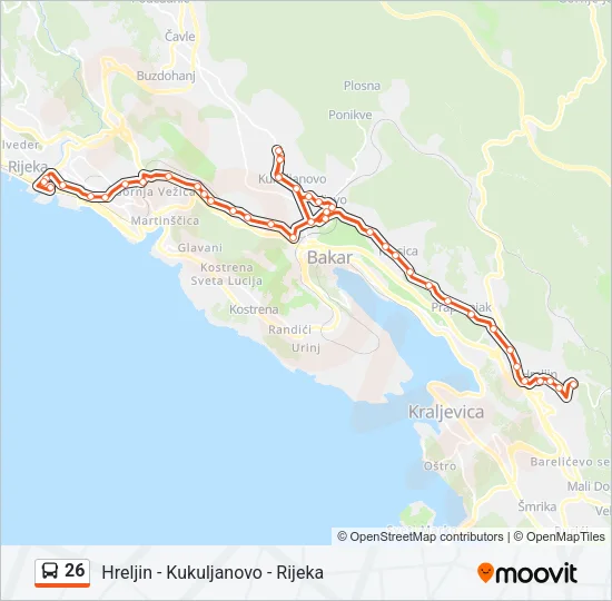 26 Bus Line Map