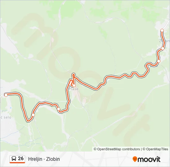 26 autobus karta linije