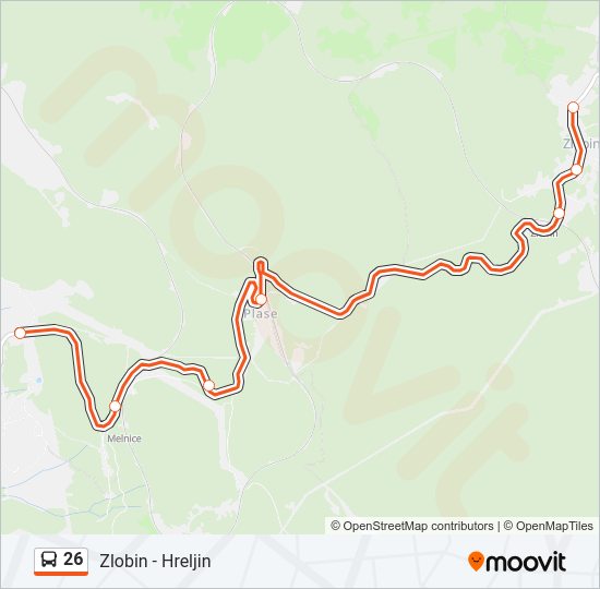 26 Bus Line Map