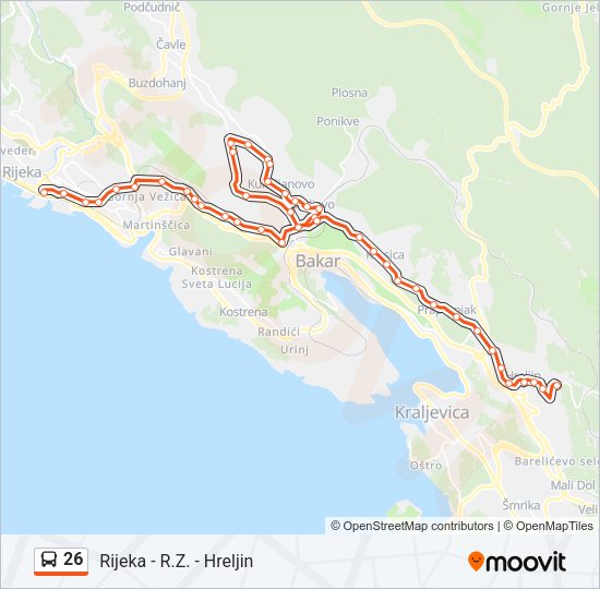 26 Bus Line Map