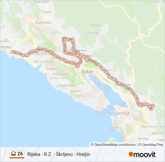 26 Bus Line Map