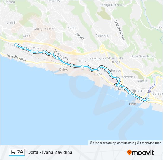 2A Bus Line Map