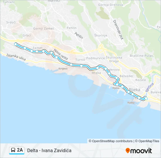 2A Bus Line Map