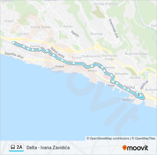 2A Bus Line Map