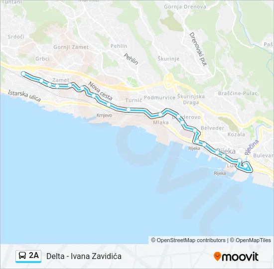 2A Bus Line Map