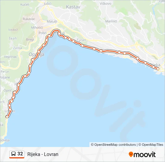32 autobus karta linije