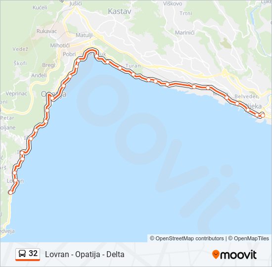 32 autobus karta linije