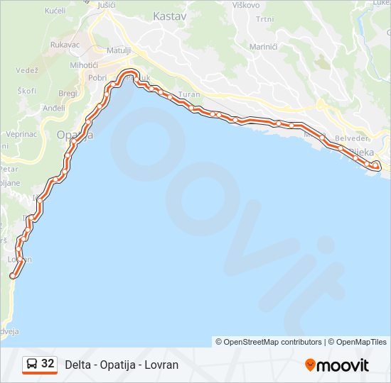 32 autobus karta linije