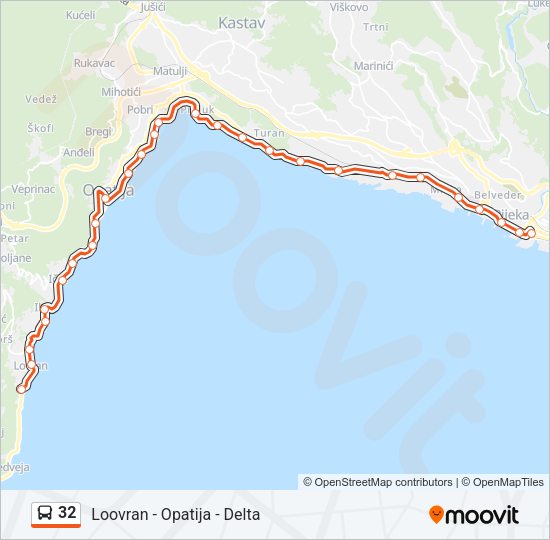 32 Bus Line Map