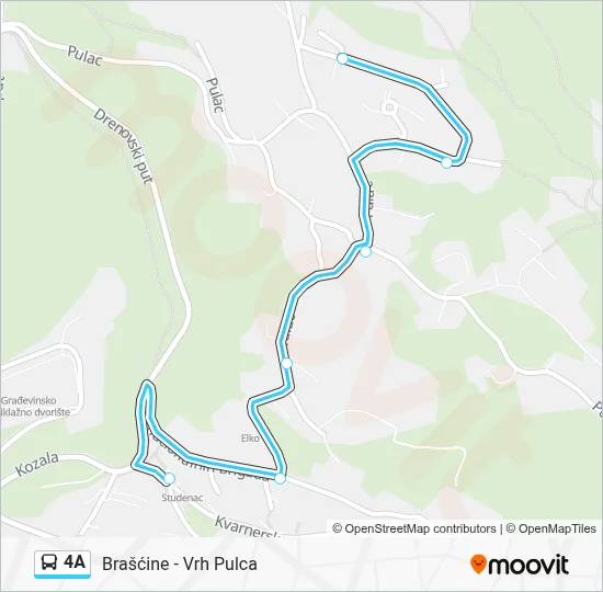 4A Bus Line Map