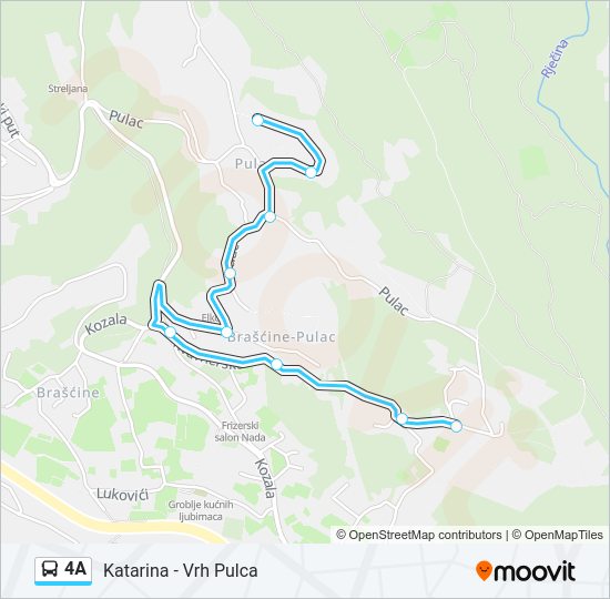 4A Bus Line Map