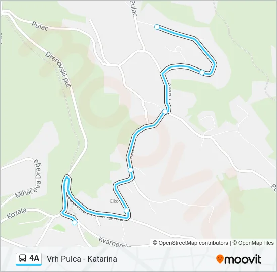 4A autobus karta linije
