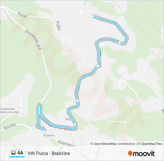 4A Bus Line Map
