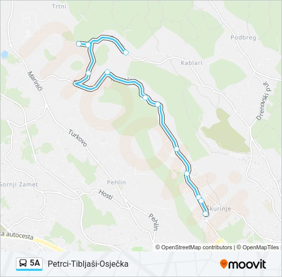 5A Bus Line Map