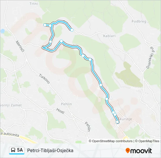 5A Bus Line Map