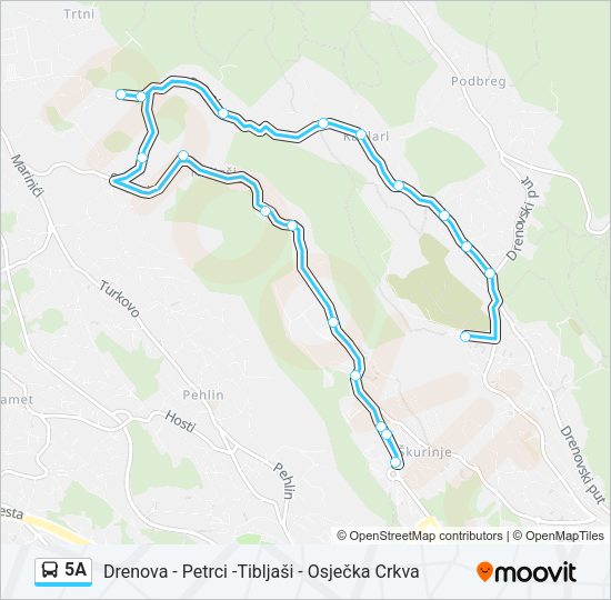 5A Bus Line Map