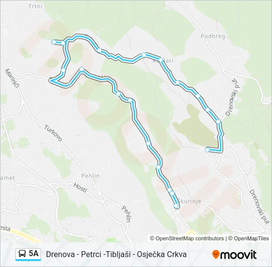 5A Bus Line Map