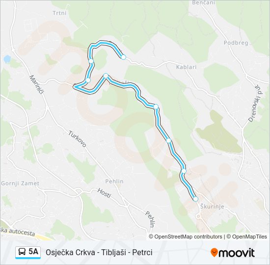 5A Bus Line Map