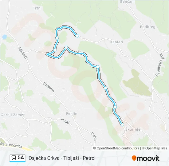 5A Bus Line Map