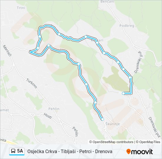 5A Bus Line Map