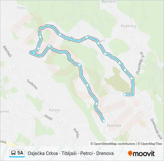 5A Bus Line Map