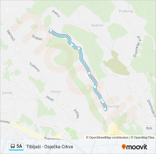 5A Bus Line Map