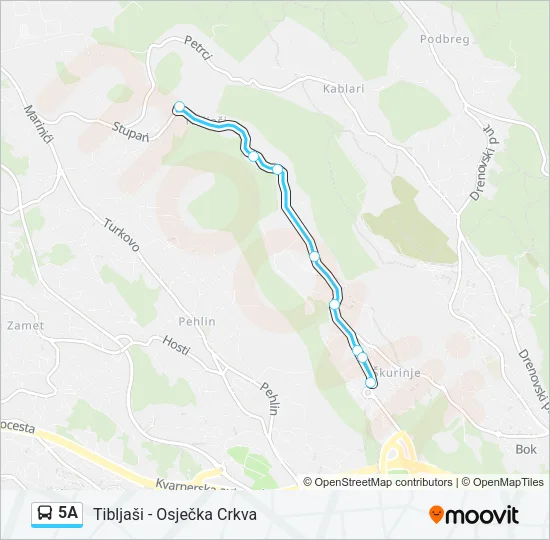 5A Bus Line Map