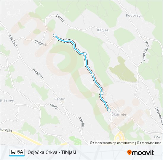5A Bus Line Map